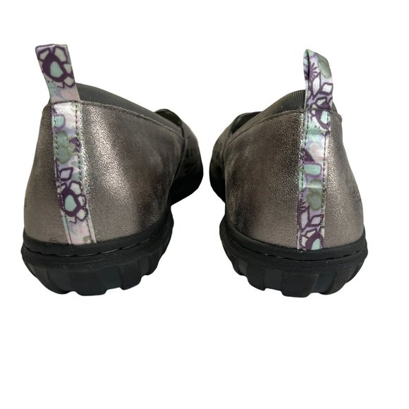 JBU By Jambu Womens Pecan Gunmetal Floral Cutout Slip On Loafer 9.5 - Picture 4 of 8